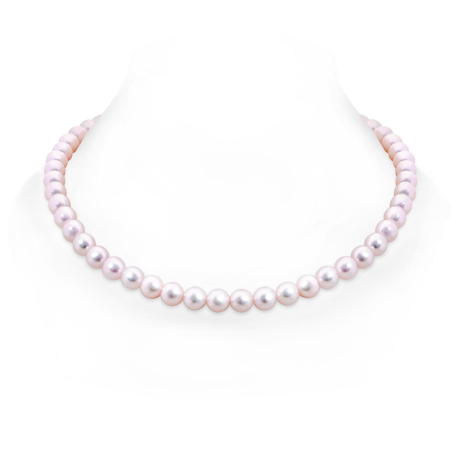 7.5-8mm Corrugated Ball 7.5-8mm, 22" Classic Japanese Akoya Pearl Matinee Necklace in Yellow Gold