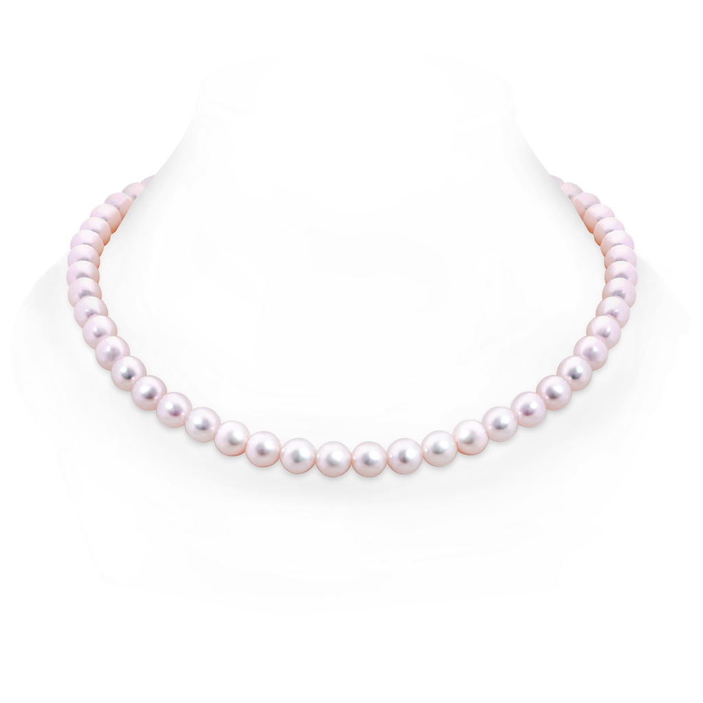 7.5-8mm Dia Frosted Ball 7.5-8mm, 22" Classic Japanese Akoya Pearl Matinee Necklace in White Gold