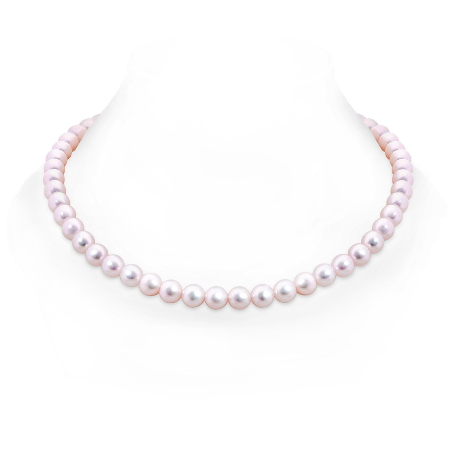 7.5-8mm Dia Frosted Ball 7.5-8mm, 22" Classic Japanese Akoya Pearl Matinee Necklace in White Gold 