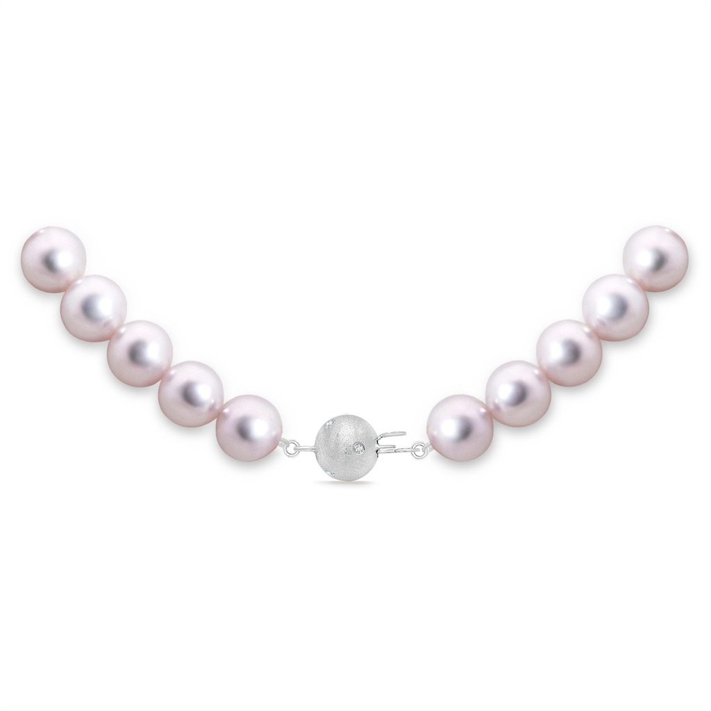 7.5-8mm Dia Frosted Ball 7.5-8mm, 22" Classic Japanese Akoya Pearl Matinee Necklace in White Gold Product Image