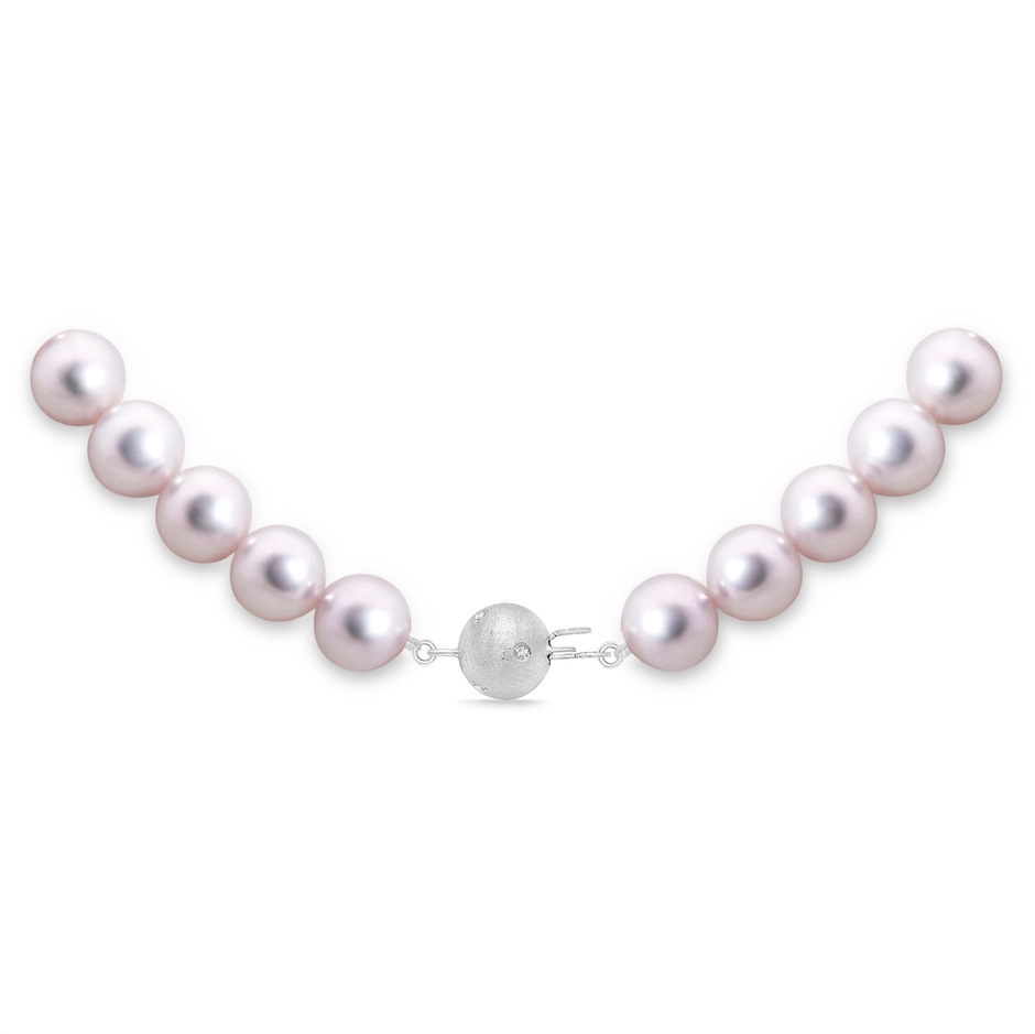 7.5-8mm Dia Frosted Ball 7.5-8mm, 22" Classic Japanese Akoya Pearl Matinee Necklace in White Gold product image