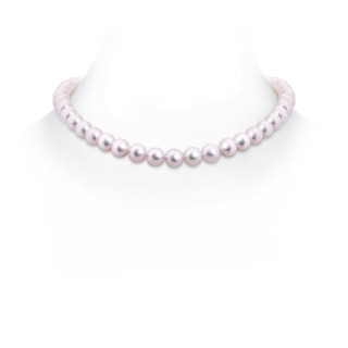 8-8.5mm Dia Frosted Ball 8-8.5mm, 16" Japanese Akoya Pearl Choker in White Gold