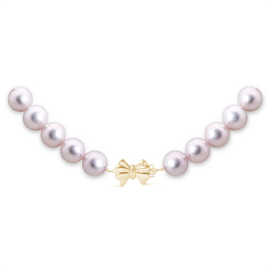 8-8.5mm Single Row Bow 8-8.5mm, 16" Japanese Akoya Pearl Choker in Yellow Gold product image