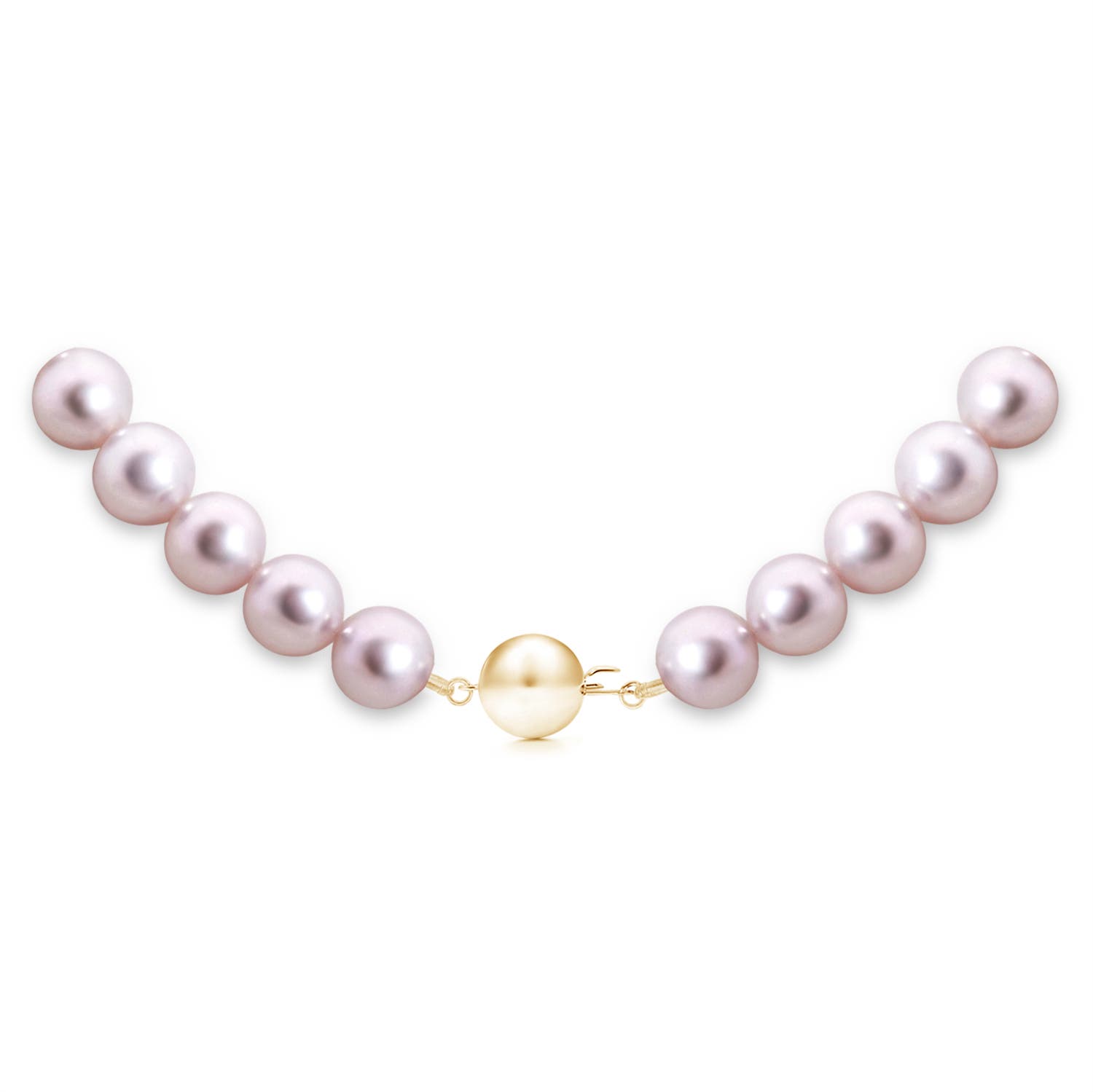 8-8.5mm Ball Clasp 8-8.5mm, 22" Japanese Akoya Pearl Matinee Necklace in Yellow Gold
