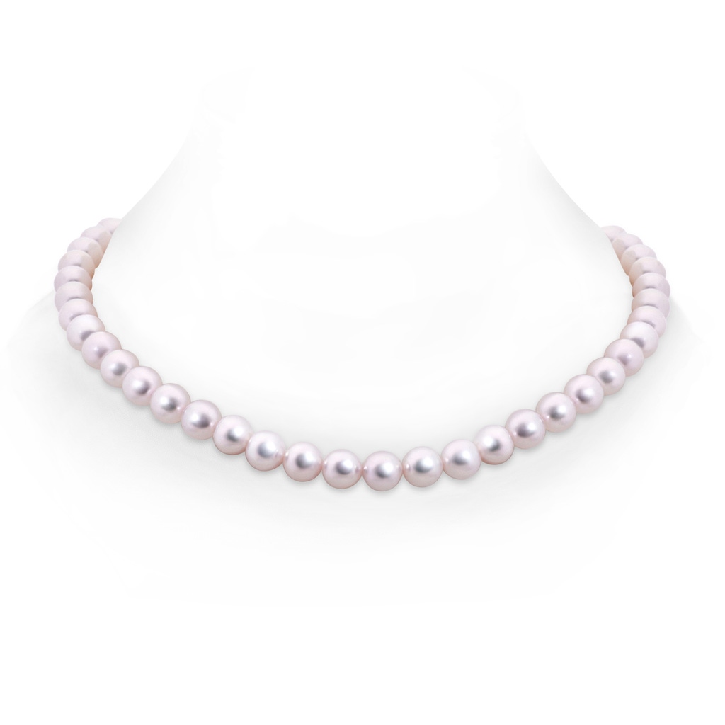 8-8.5mm Dia Frosted Ball 8-8.5mm, 22" Japanese Akoya Pearl Matinee Necklace in Yellow Gold