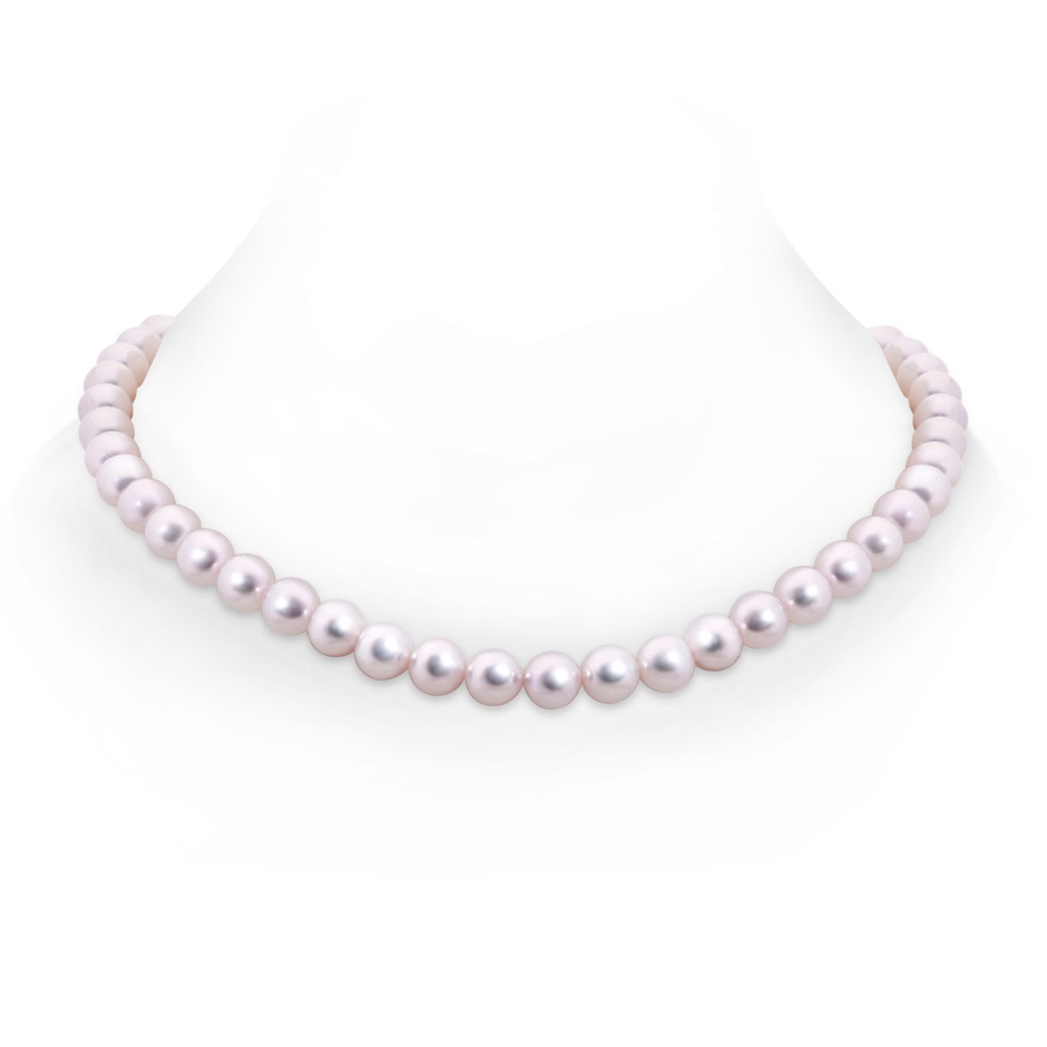 8-8.5mm Dia Frosted Ball 8-8.5mm, 22" Japanese Akoya Pearl Matinee Necklace in Yellow Gold 