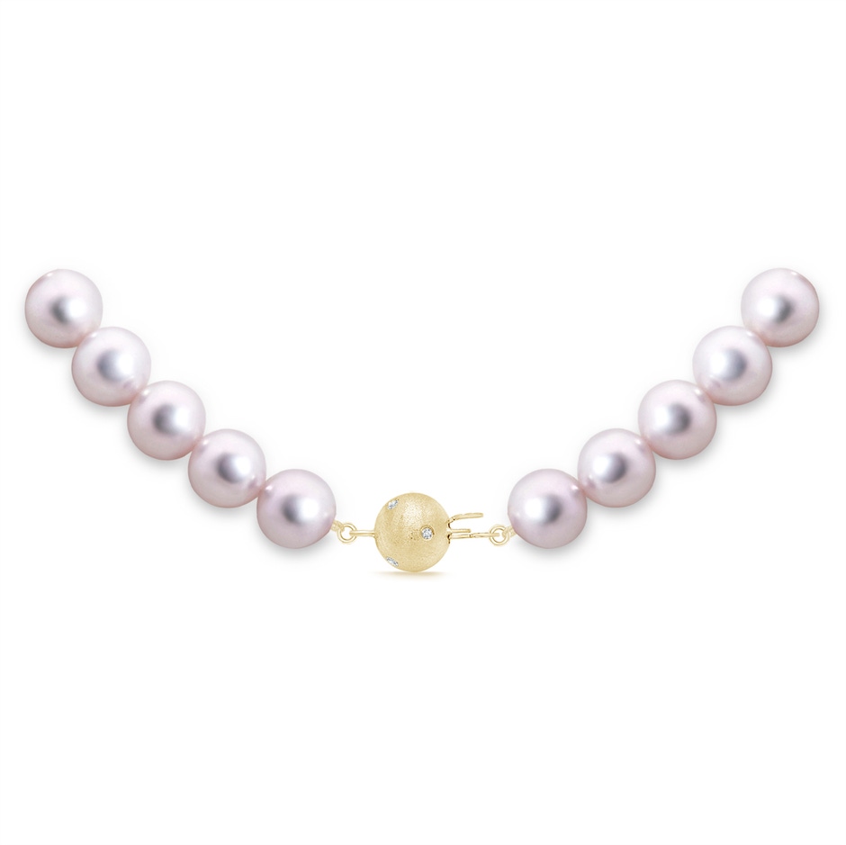 8-8.5mm Dia Frosted Ball 8-8.5mm, 22" Japanese Akoya Pearl Matinee Necklace in Yellow Gold product image