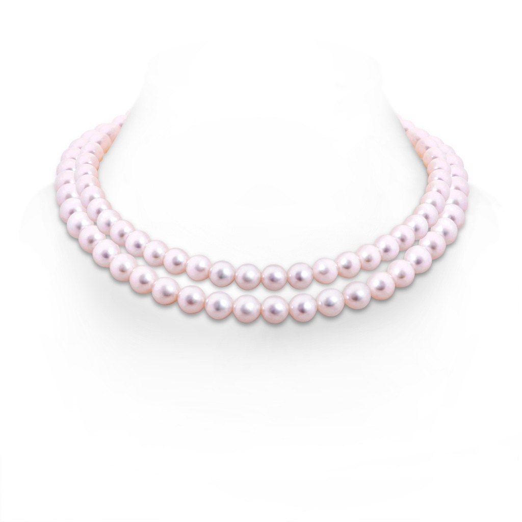 7.5-8.5mm Double Row Bowknot 7.5-8.5mm, 16" Akoya Cultured Pearl Double Strand Choker in Yellow Gold 