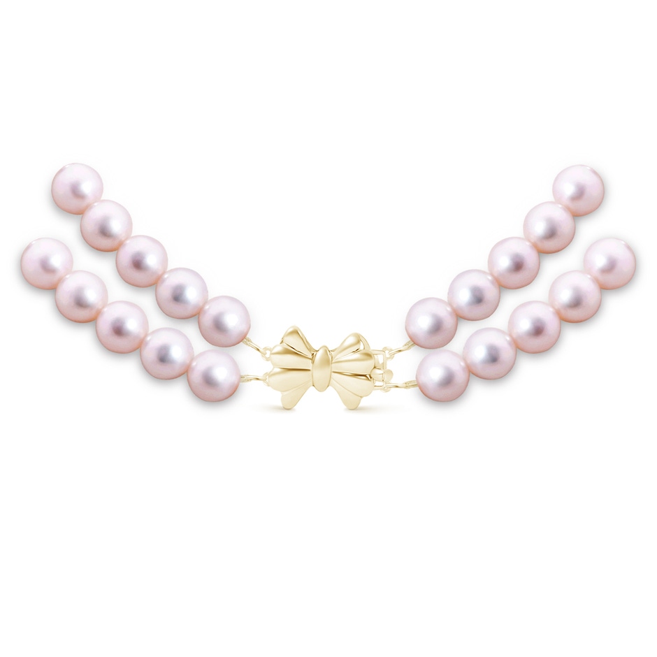 7.5-8.5mm Double Row Bowknot 7.5-8.5mm, 18" Japanese Akoya Pearl Double Strand Necklace in Yellow Gold product image