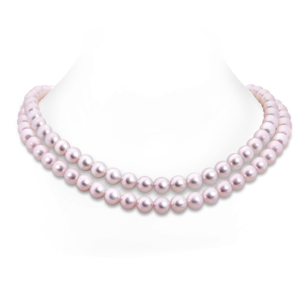 8-8.5mm Double Row Bowknot 8-8.5mm, 16" Akoya Cultured Pearl Double Strand Choker in White Gold