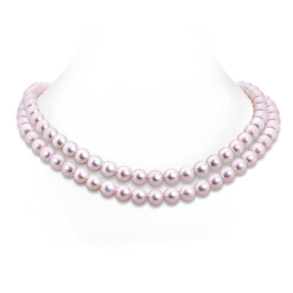 8-8.5mm Double Row Bowknot 8-8.5mm, 16" Akoya Cultured Pearl Double Strand Choker in Yellow Gold 