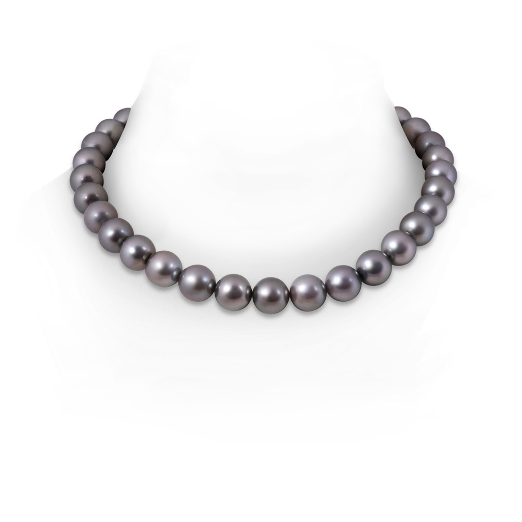 11-12mm Corrugated Ball 11-12mm, 16" Tahitian Pearl Choker Necklace in White Gold