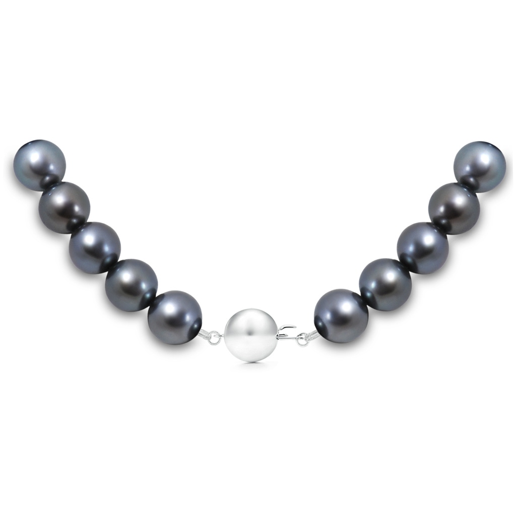 9-10mm Ball Clasp 9-10mm, 16" Tahitian Pearl Single Strand Choker in White Gold Product Image