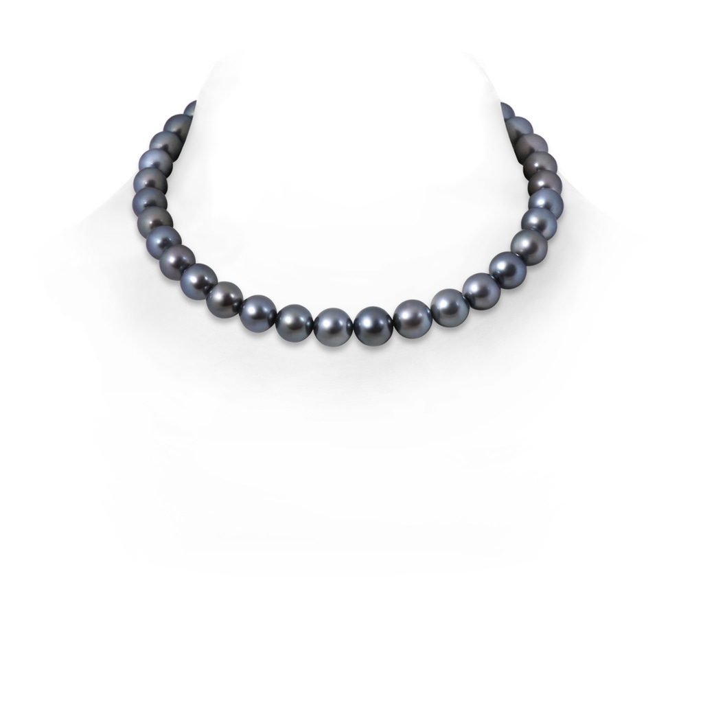 9-10mm Corrugated Ball 9-10mm, 16" Tahitian Pearl Single Strand Choker in White Gold