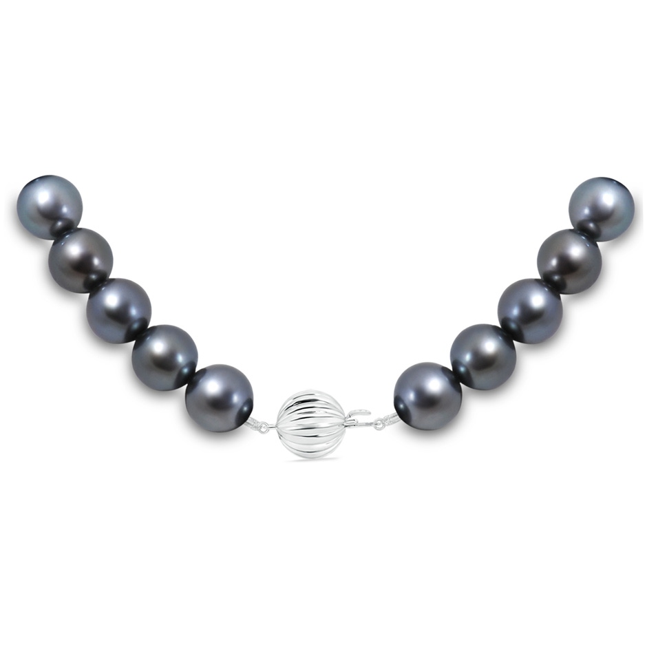 9-10mm Corrugated Ball 9-10mm, 16" Tahitian Pearl Single Strand Choker in White Gold product image