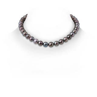 Ball Clasp 9-10mm 9-10mm, 16" Multicolour Tahitian Cultured Pearl Choker in White Gold