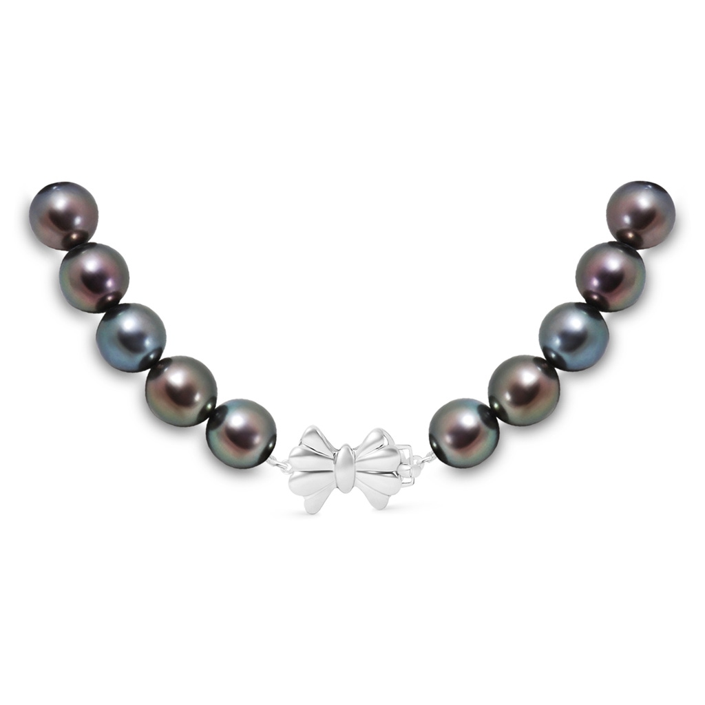 Single Row Bow 9-10mm 9-10mm, 16" Multicolour Tahitian Cultured Pearl Choker in White Gold Product Image