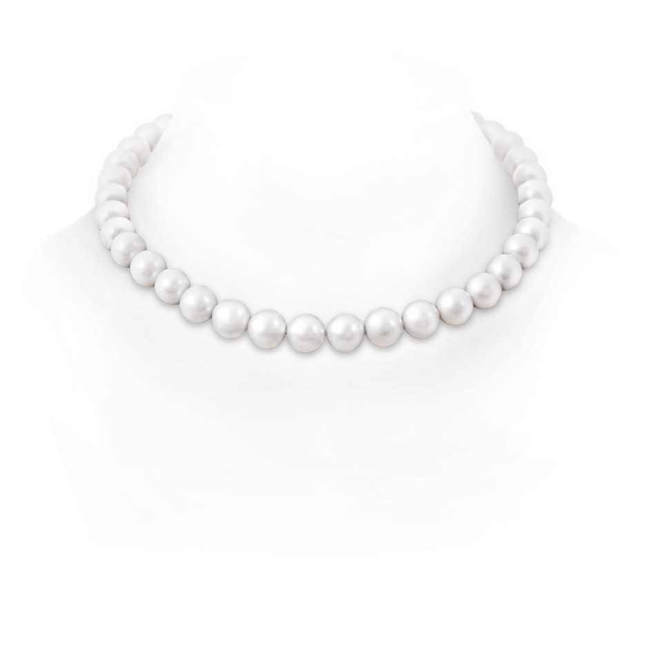 Ball Clasp 10-11mm 10-11mm, 16" South Sea Pearl Single Line Choker in White Gold 