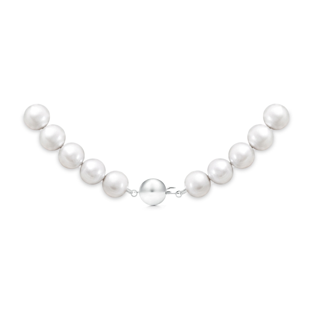 Ball Clasp 10-11mm 10-11mm, 16" South Sea Pearl Single Line Choker in White Gold - side 299