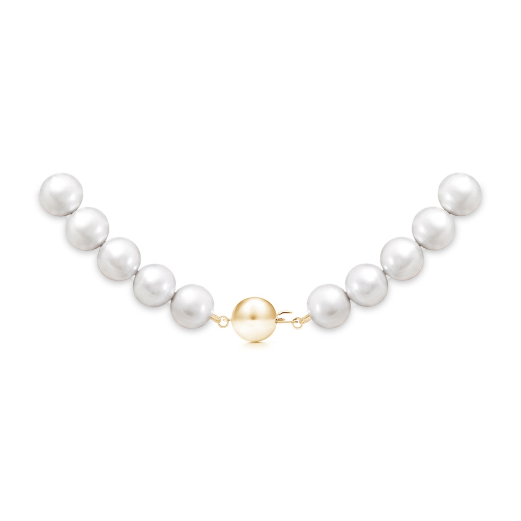 Ball Clasp 10-11mm 10-11mm, 16" South Sea Pearl Single Line Choker in Yellow Gold - side 299