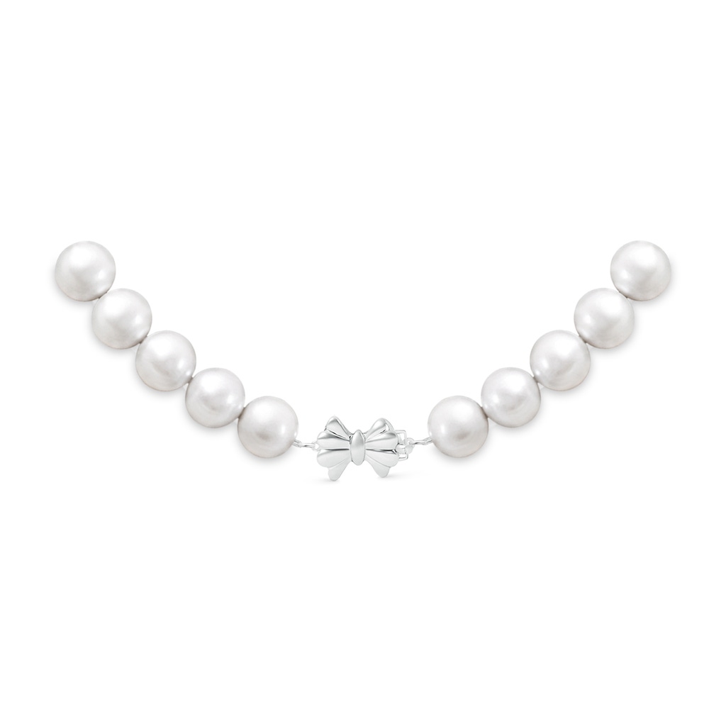 Single Row Bow 10-11mm 10-11mm, 16" South Sea Pearl Single Line Choker in White Gold Product Image